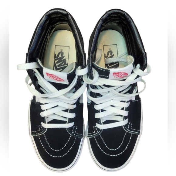 VANS SK8-HI Black Canvas Suede Lace  Up - Picture 6 of 9